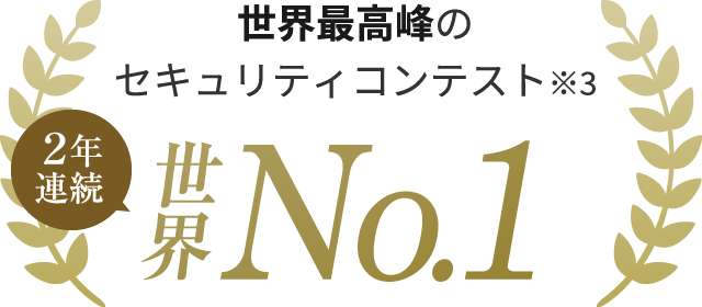 世界最高峰のセキュリティコンテスト※3 世界No.1